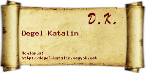 Degel Katalin névjegykártya